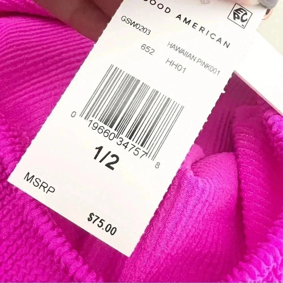 NWT Good American Hawaiian Pink Good Always Fits Swim Skirt, Size 1-2 (2) - Picture 8 of 10